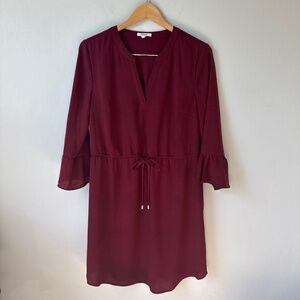 Maurices v neck cinch waist dress with flutter sleeve